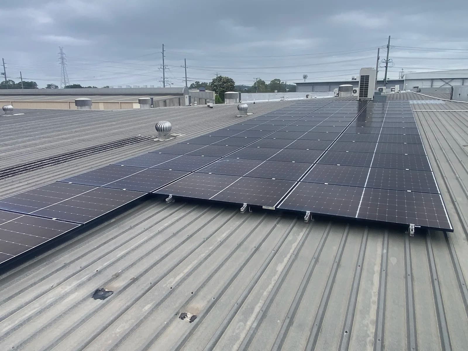 Panel array on a Brisbane east tin roof